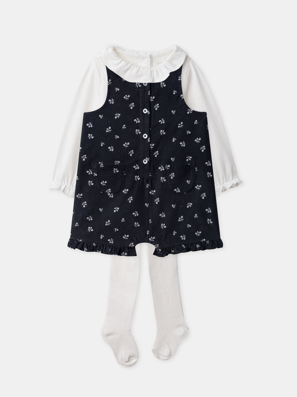 Overall + body + tights Newborn Girl