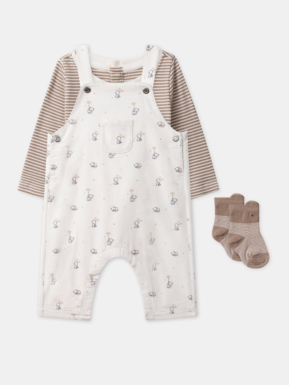 Overall + body + socks Newborn Boy