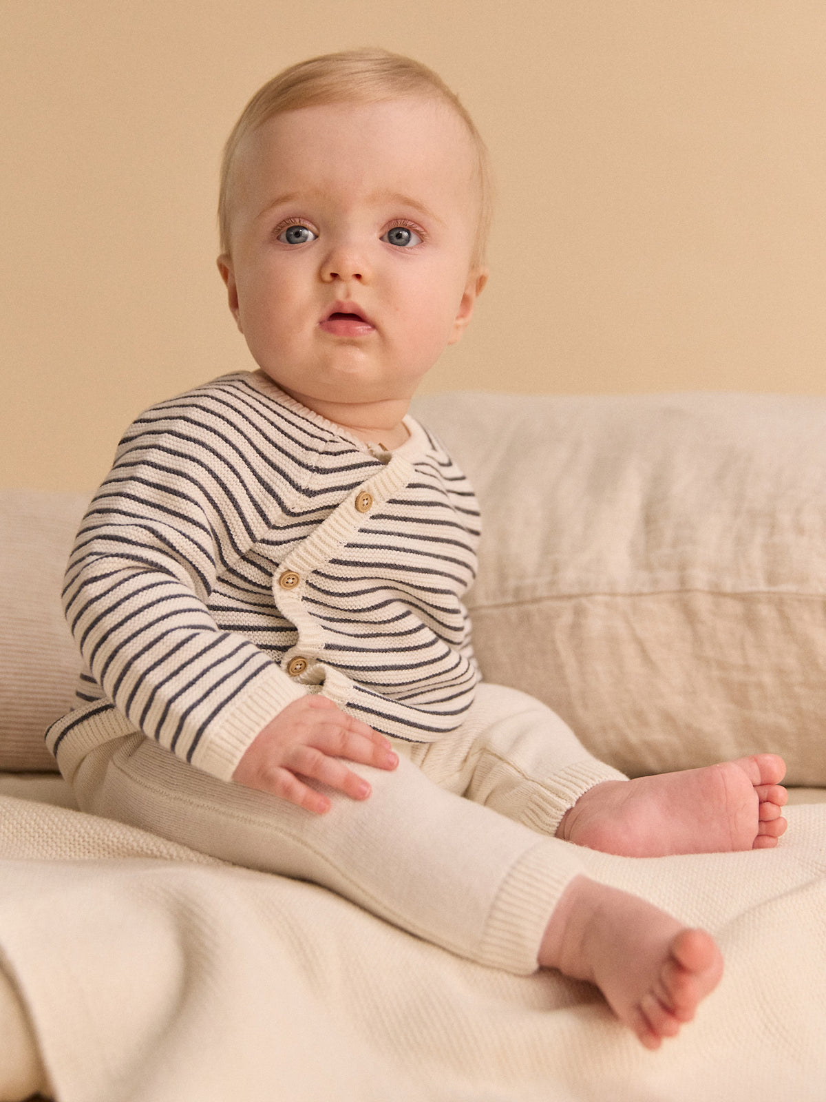 Knitted Set with Cardigan + Pants + Socks for Birth Unisex