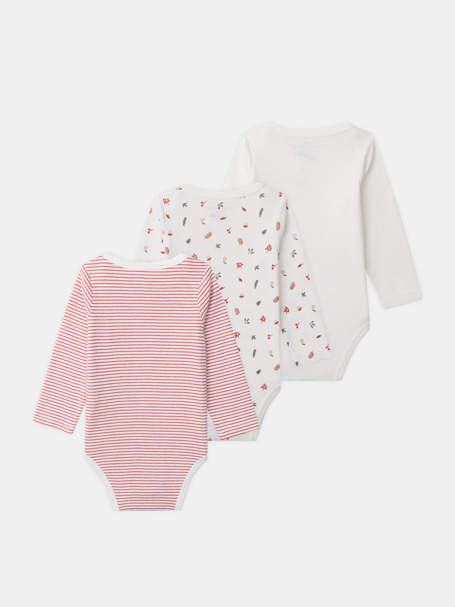 Set of 3 Long Sleeve Bodys Baby Girls