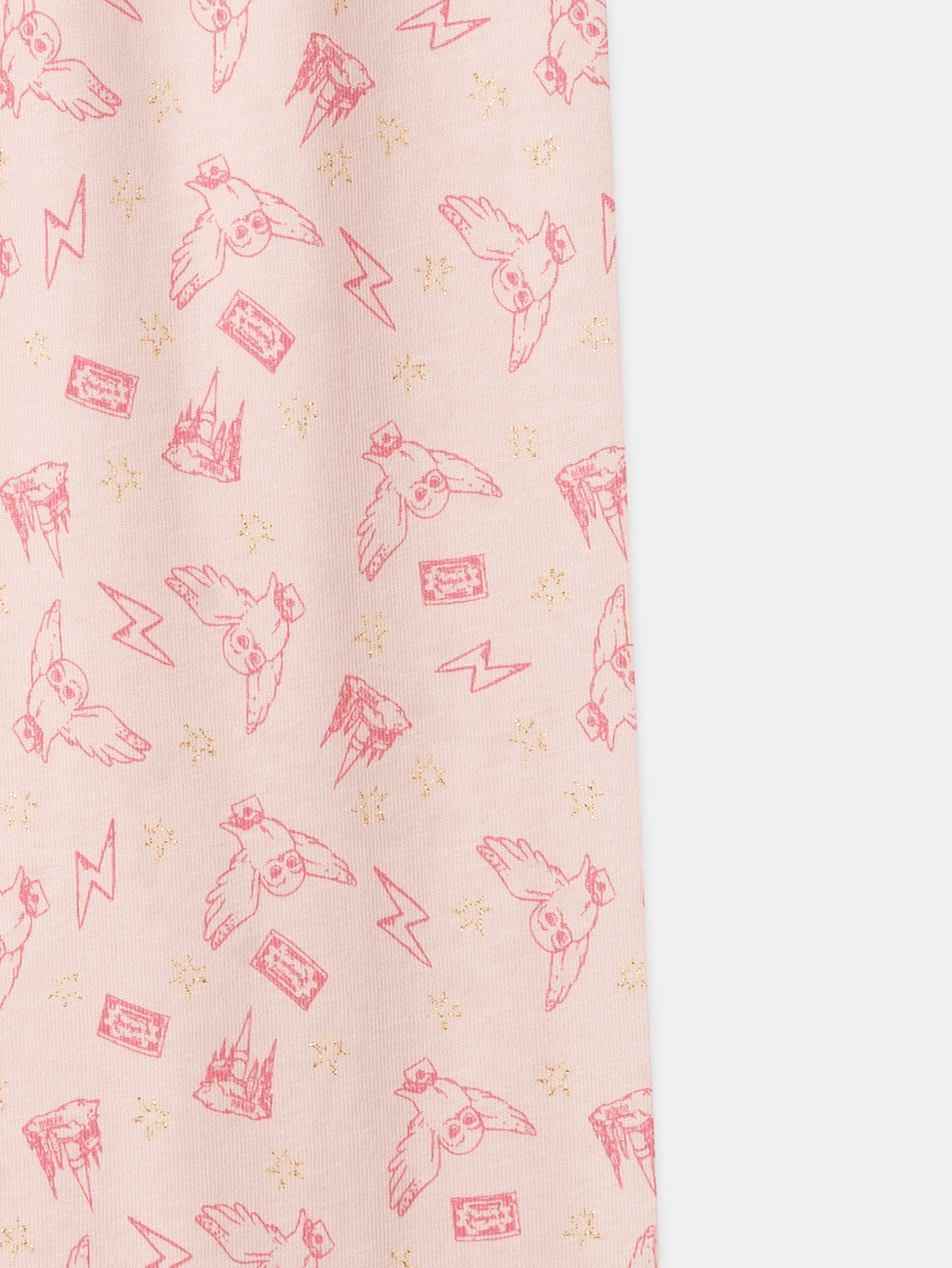 Harry Potter Pink Pajama Printed Owl Hedwig Girl