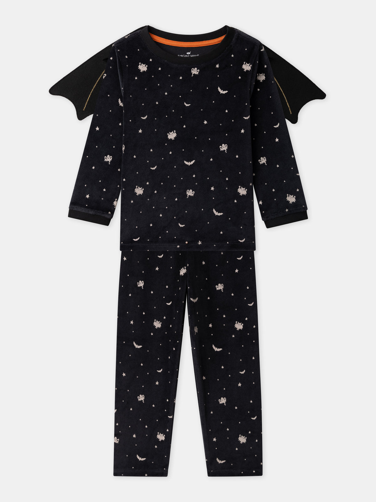 Black Halloween Pyjamas + Bat Wings for Boys
