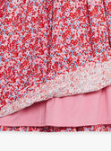 Pink, red and lilac floral print dress GOUTETTE / 23H2PFD2ROB001