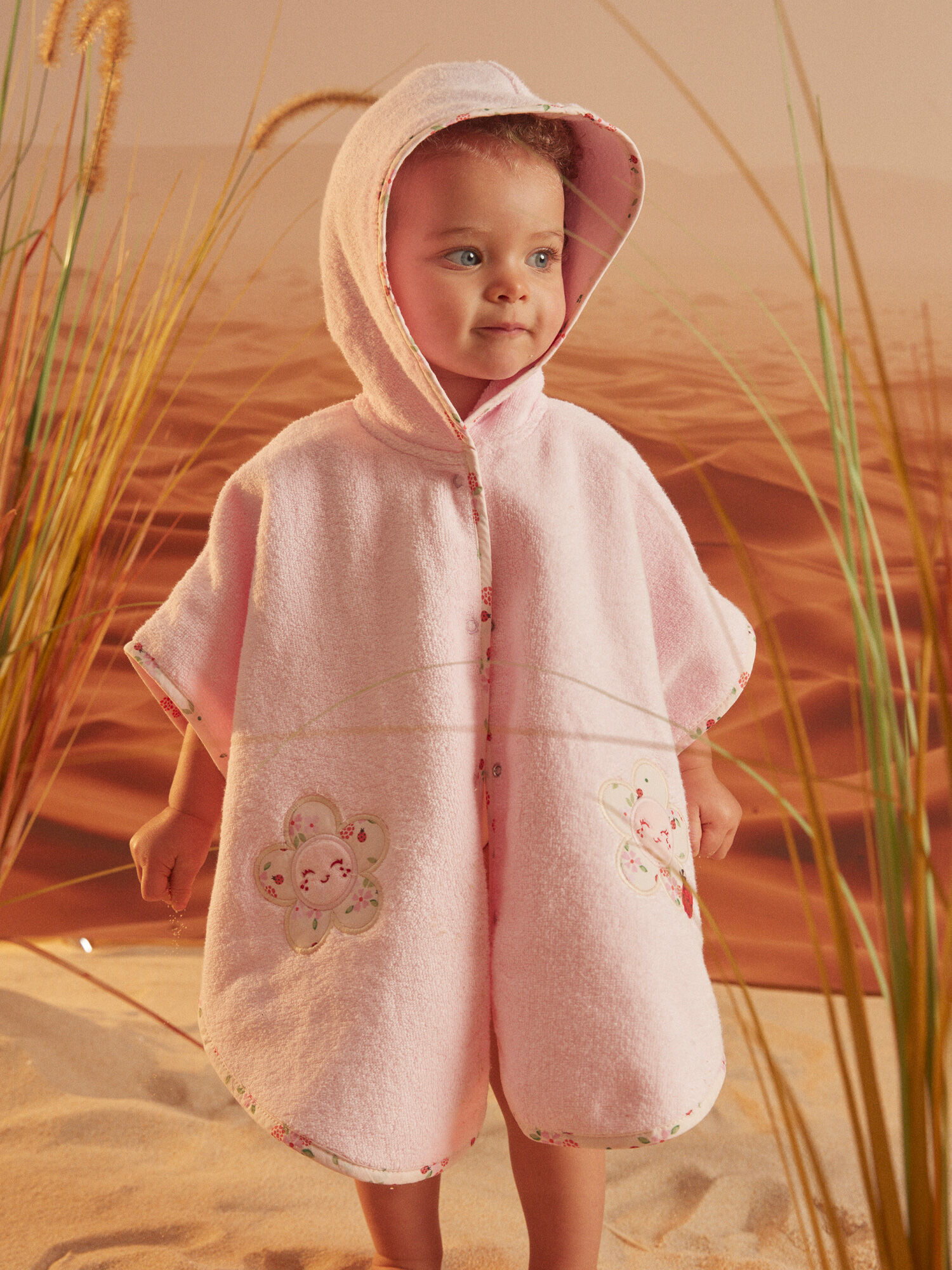 Light pink bath cape Girl Sergent Major