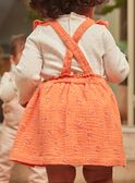 Orange floral print chasuble dress in cotton gauze GAALICE / 23H1BF71CHSE413