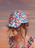 Ecru cap with floral print KLUCASETTE / 24E4PFG2CHA001