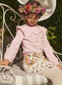 Ecru skirt with floral print KAJUPETTE / 24E2PF31JUP001