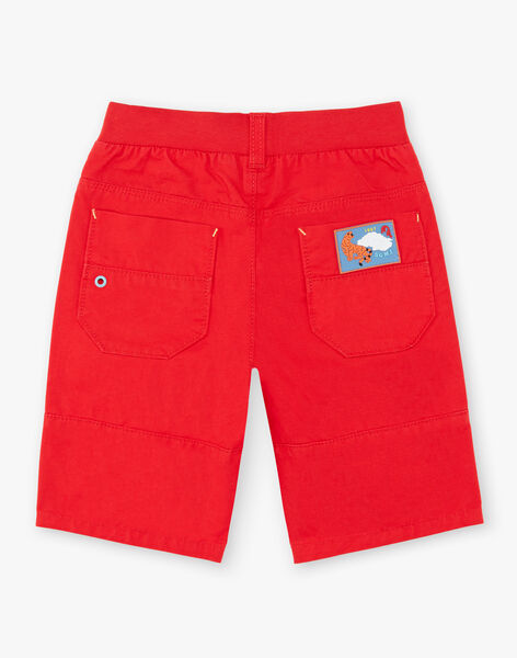 Red Bermuda shorts in cotton dobby ZAFLAGE / 21E3PGI1BER502