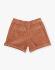 Brown velvet shorts DIASHOETTE / 22H2PFY1SHOI802