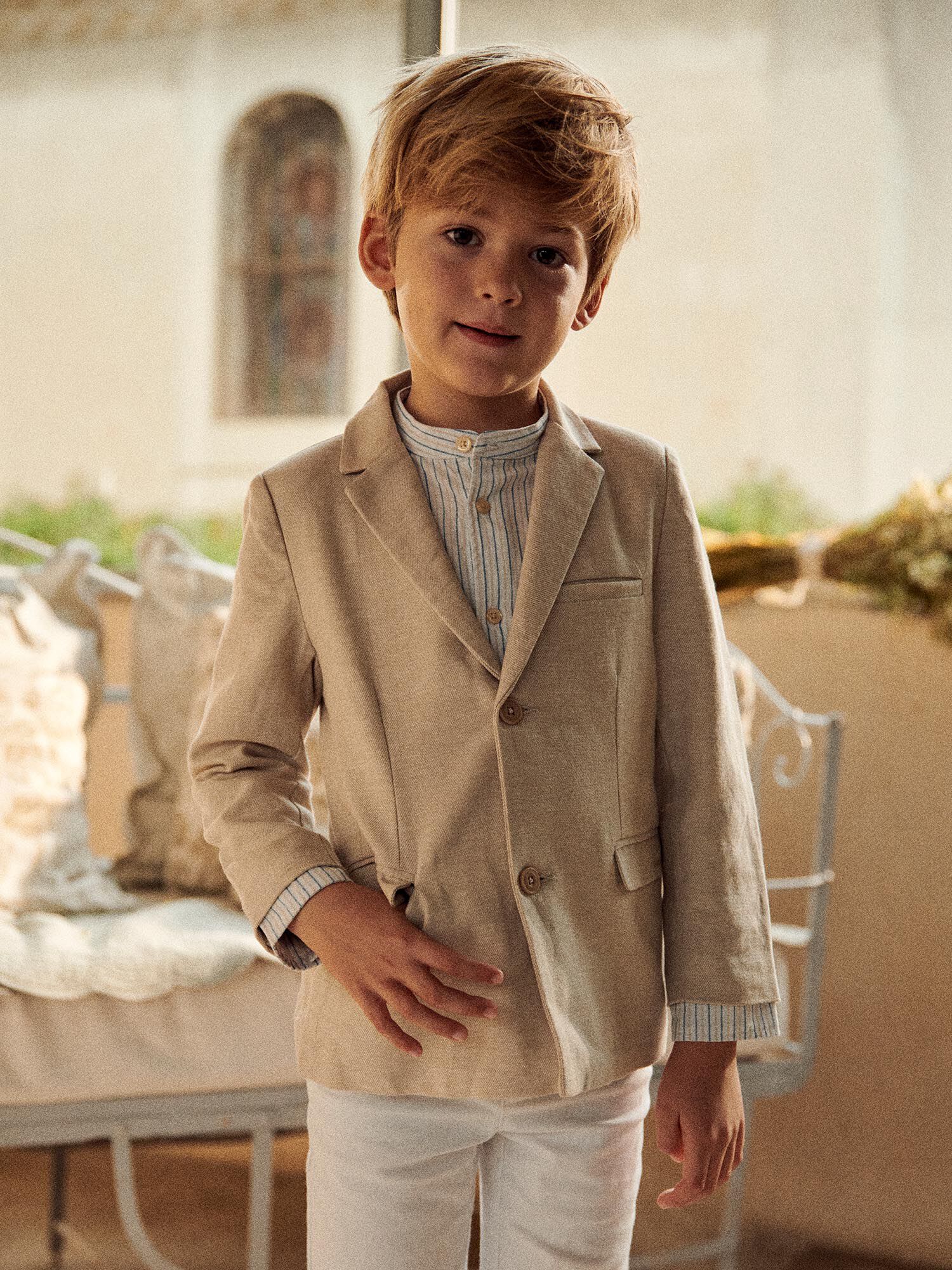 Boys linen hot sale blazer