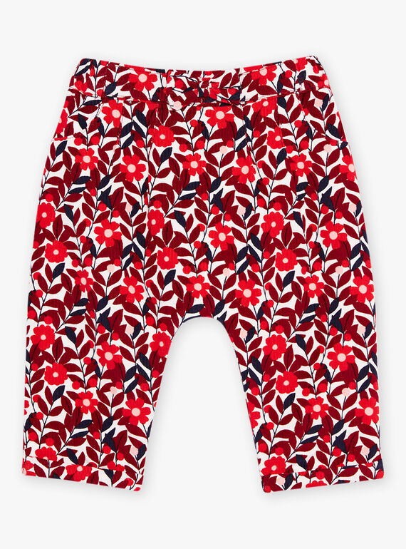 Floral print corduroy pants DAORIANE / 22H1BFX1PAN001