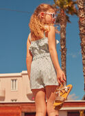 Ivory Ruffled Floral Romper KLIKETTE / 24E2PFR1CBC005