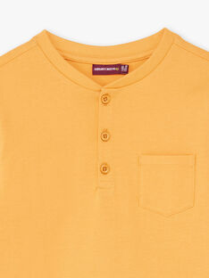 Boy's yellow T-shirt BUXOLAGE1 / 21H3PGB3TML113