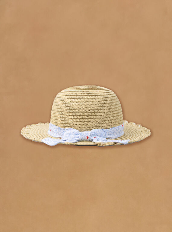 Straw hat with a floral print KAPETULA / 24E4BFN1CHA009