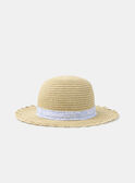 Straw hat with a floral print KAPETULA / 24E4BFN1CHA009