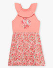Child girl peach floral print nightdress CHOUJIETTE / 22E5PF51CHN413