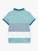 Turquoise striped polo shirt KOBLOCAGE 2 / 24E3PGK3POL202