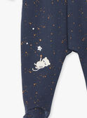 Night blue sleep suit and fleece cap set ZEBERNIE / 21E5BGH2GRE705