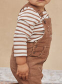 Brown corduroy long overalls GASERGIO / 23H1BGR1SALI819