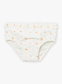 Ecru swim diaper with floral print KITHALIE / 24E4BFG1MM1001