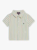 Light turquoise shirt with stripes print FAVALMI / 23E1BGQ1CHM203