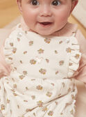 Ecru and pink bodysuit, romper and tights set LOUANE / 24H0CF12ENS001