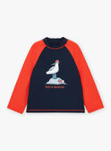 UV protection+50 swim t-shirt with seagull motif KLUTAGE / 24E4PGG1TUVC234