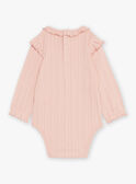 Pink bodysuit with long ribbed sleeves GAALIZEE / 23H1BF71BOD307