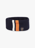 Navy blue and orange knitted snood GYROCKAGE / 23H4PG52SNOC205