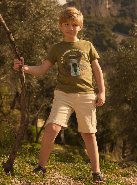 Kaki TEE SHIRT SS MLEOVNAGE / 25E3PGO3TMC604