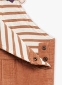 Brown corduroy long overalls GASERGIO / 23H1BGR1SALI819