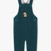 Baby Boy Duck Blue Velour Dungarees