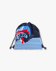 Blue and white striped backpack FRYSACAGE / 23E4PGL1BES070