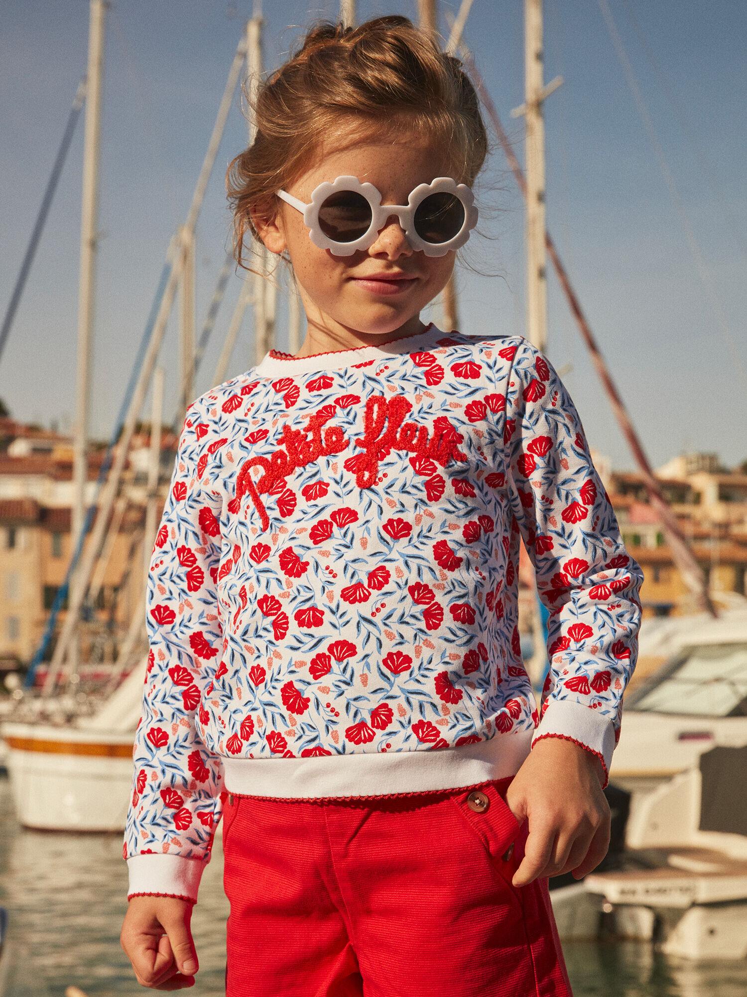 Floral store printed sweatshirt
