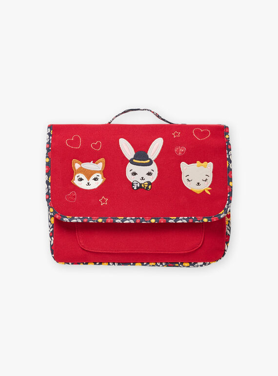 Red satchel with fantasy design for girl BICARETTE / 21H4PF51BES050