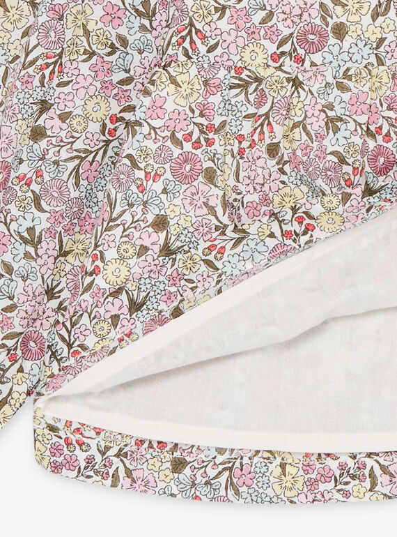 Baby girl poplin blouse with flower print CADORY / 22E1BFB1CHED315