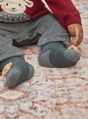 Grey-green socks with stripe print GAPATOCHE / 23H4BGQ1SO7631