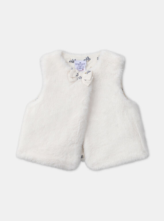 Ivory CARDIGAN WHITHOUT SLEEVES LATIFENE / 24H1BFT1CSM005