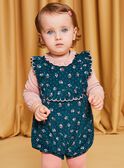 Corduroy floral print romper