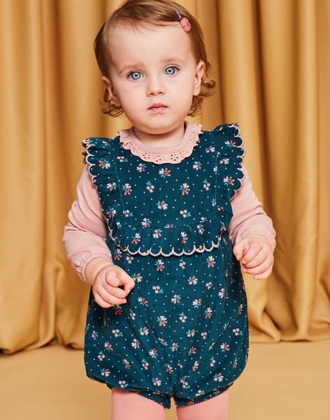 Corduroy floral print romper DATAHIS / 22H1BFZ1BARG633