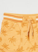 Orange palm-tree print fleece bermuda shorts KRIMONAGE 3 / 24E3PGQ3BER107