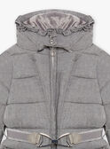 Child girl mouse grey hooded down jacket BLOZIKETTE / 21H2PFE3D3E904