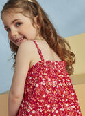 Fuchsia tank top with flower print child girl CAUDEBETTE 1 / 22E2PFT3DEB304