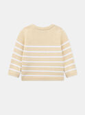 Buttery yellow and white striped jumper KAJORIS / 24E1BGD1PULB103