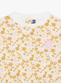 Off white jogging top with floral print FABABY / 23E1BF81JGH001