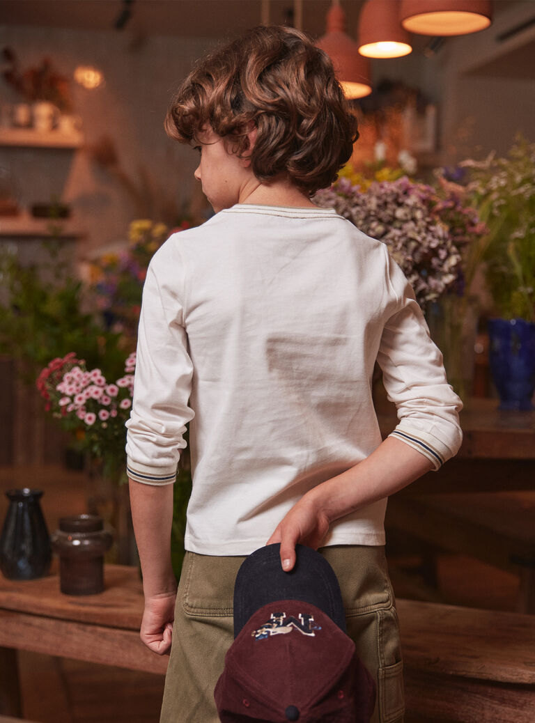 Off white TEE SHIRT LS LUFAGE / 24H3PGM2TML001