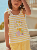 Yellow and white jersey tank top and shorts FRUBETTE / 23E2PFU3ENS001