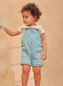 Short denim dungarees with embroidery KALUDIVINE / 24E1BFD1SALP272