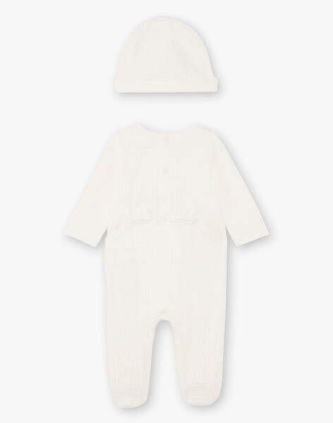 Mixed birth ecru sleep suit and hat BOBILLY / 21H0NM41GRE001