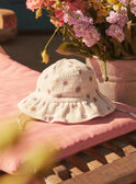 Flower-print ecru bob in cotton gauze LAANNA / 24H4BFI2CHA001
